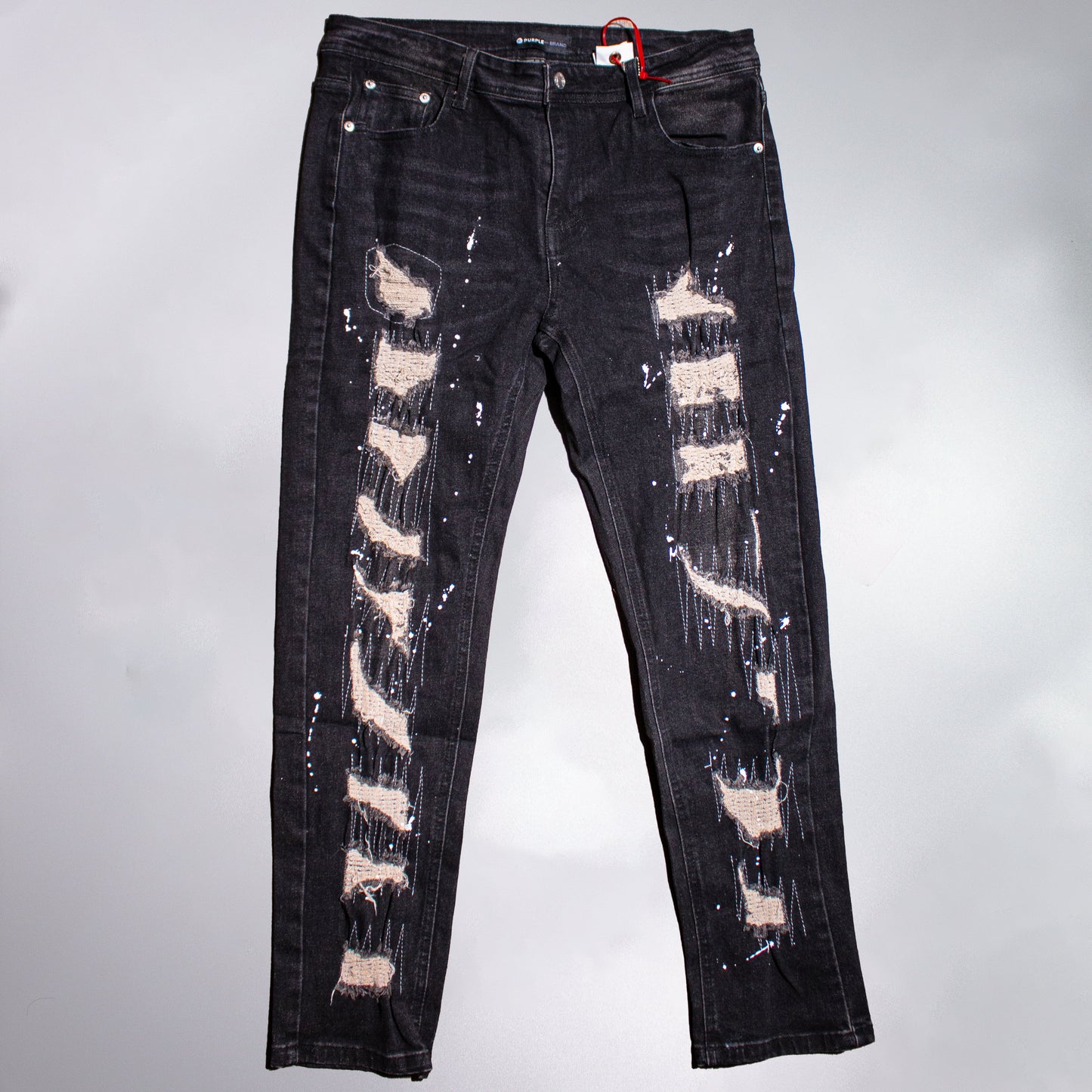 Jeans Purple Gris Destroyed