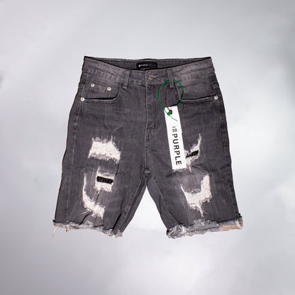 Short DENIM Purple Gris claro