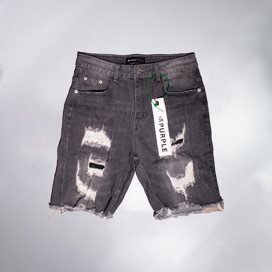 Short DENIM Purple Gris claro